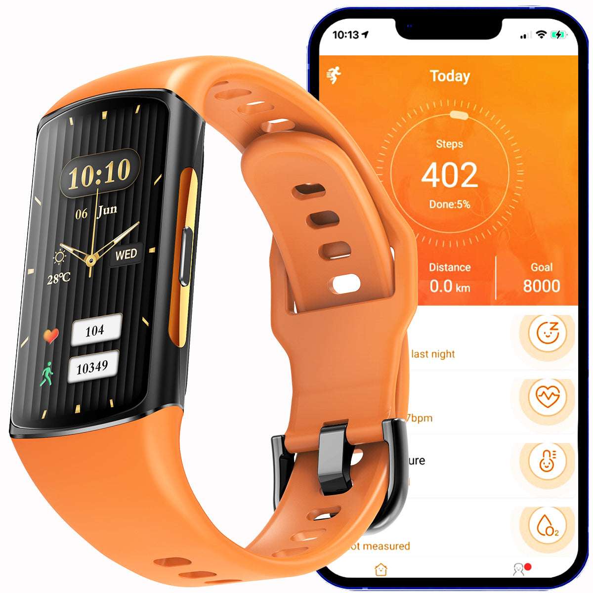 ETERNITY Sports AMOLED Fitbit Smart Band – 1.58” Display, BT Call, Heart Rate Monitor & IP67 Waterproof - Fitness Tracker Chi