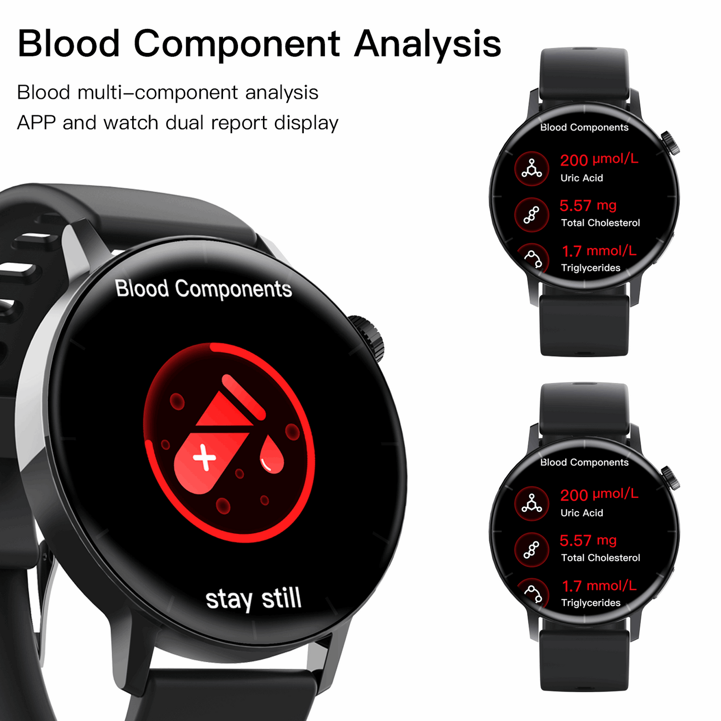 ETERNITY Health ECG Smart Watch – Heart Rate, Blood Oxygen, ECG Monitoring & Message Push