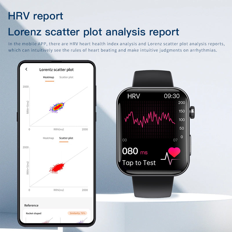 ETERNITY ECG Smart Watch – ECG Measurement, Touchscreen, Sport Health Monitoring & Compass, iOS Compatible - Fitness Tracker