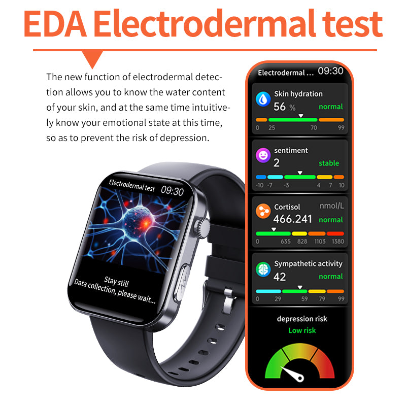 ETERNITY ECG Smart Watch – ECG Measurement, Touchscreen, Sport Health Monitoring & Compass, iOS Compatible - Fitness Tracker