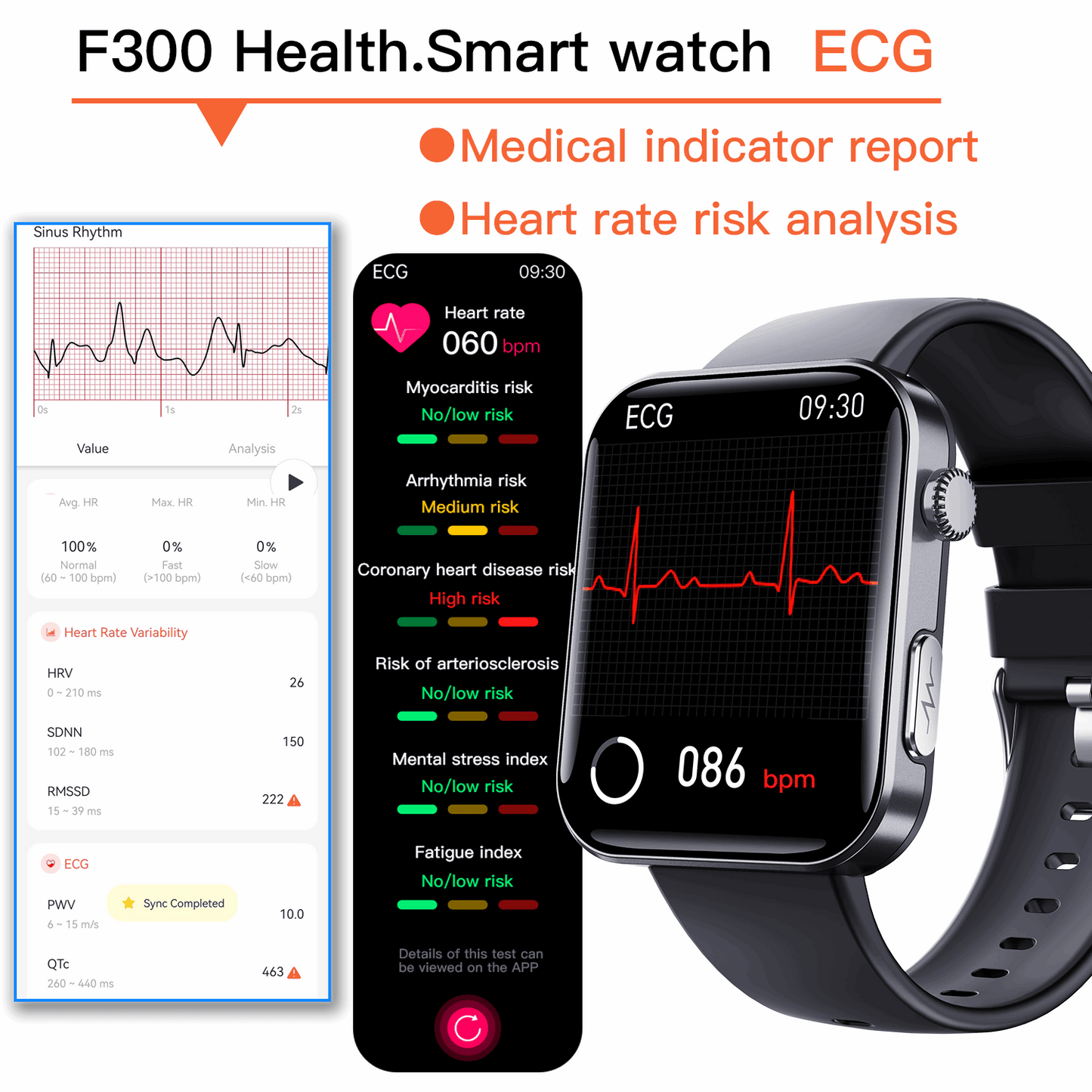 ETERNITY GPS Smart Watch – 2.1” Display, ECG Tracker, SOS Alarm, Voice Call & Waterproof Sport Watch