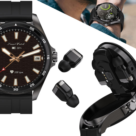 ETERNITY 2-in-1 Smart Watch With Earbuds – 320mAh Power Bank, 3H Playtime & Voice Assistant - Fitness Tracker China Uncategor