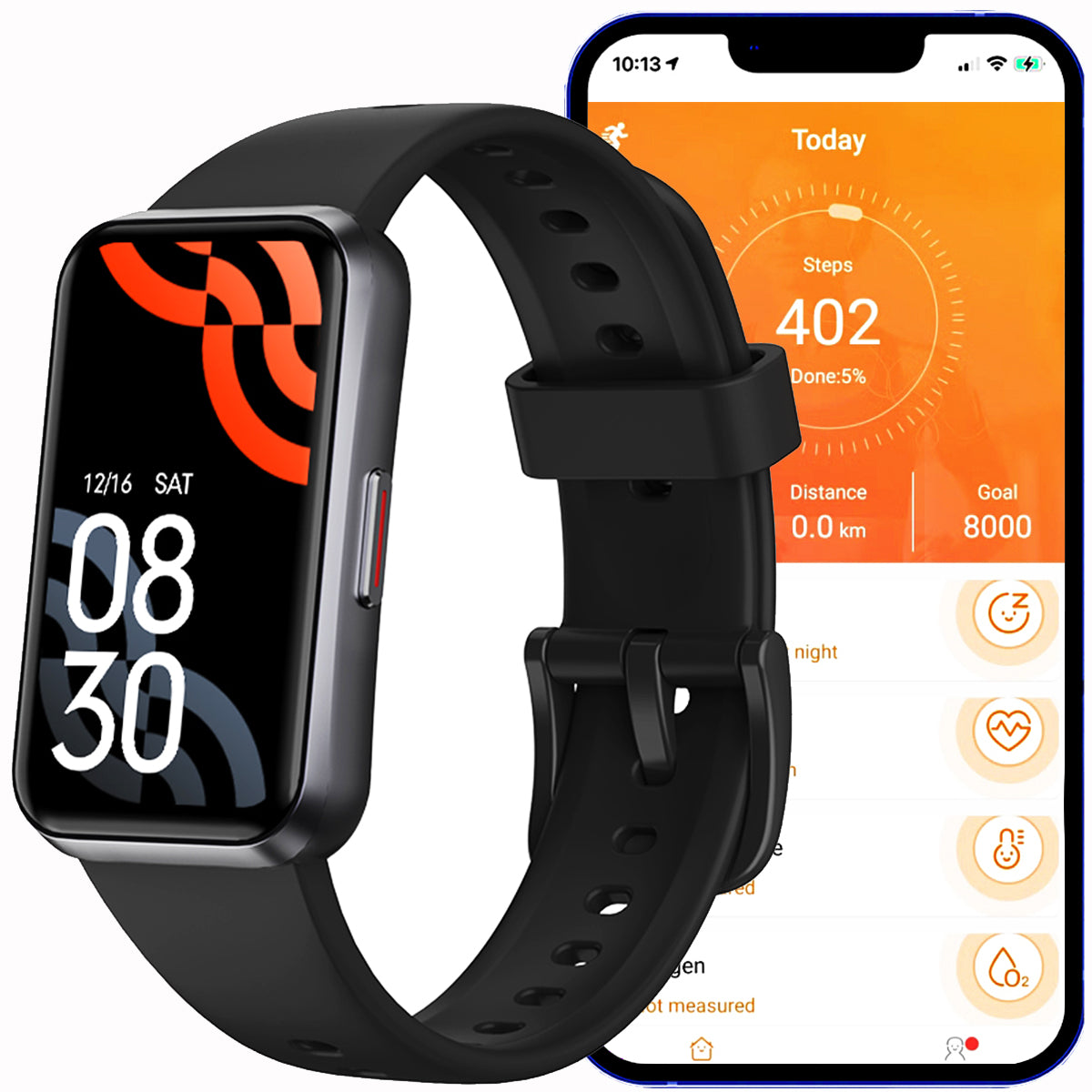 ETERNITY Health Fitness Smart Band – 1.47” Large Screen, Blood Pressure & Sleep Monitor