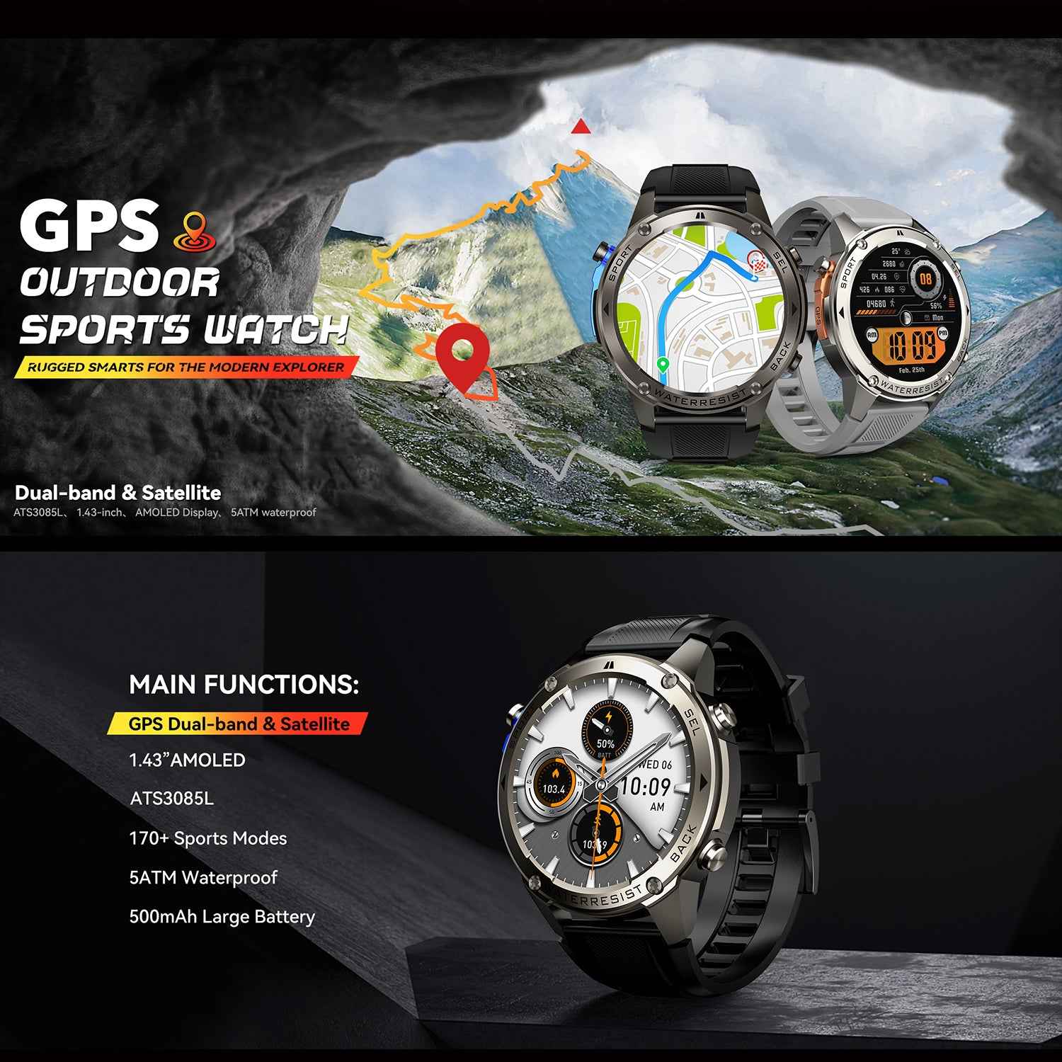 ETERNITY GPS Smart Watch – Premium AMOLED Display, Lightweight Body & Multi-Sport Modes - Fitness Tracker China Uncategorized