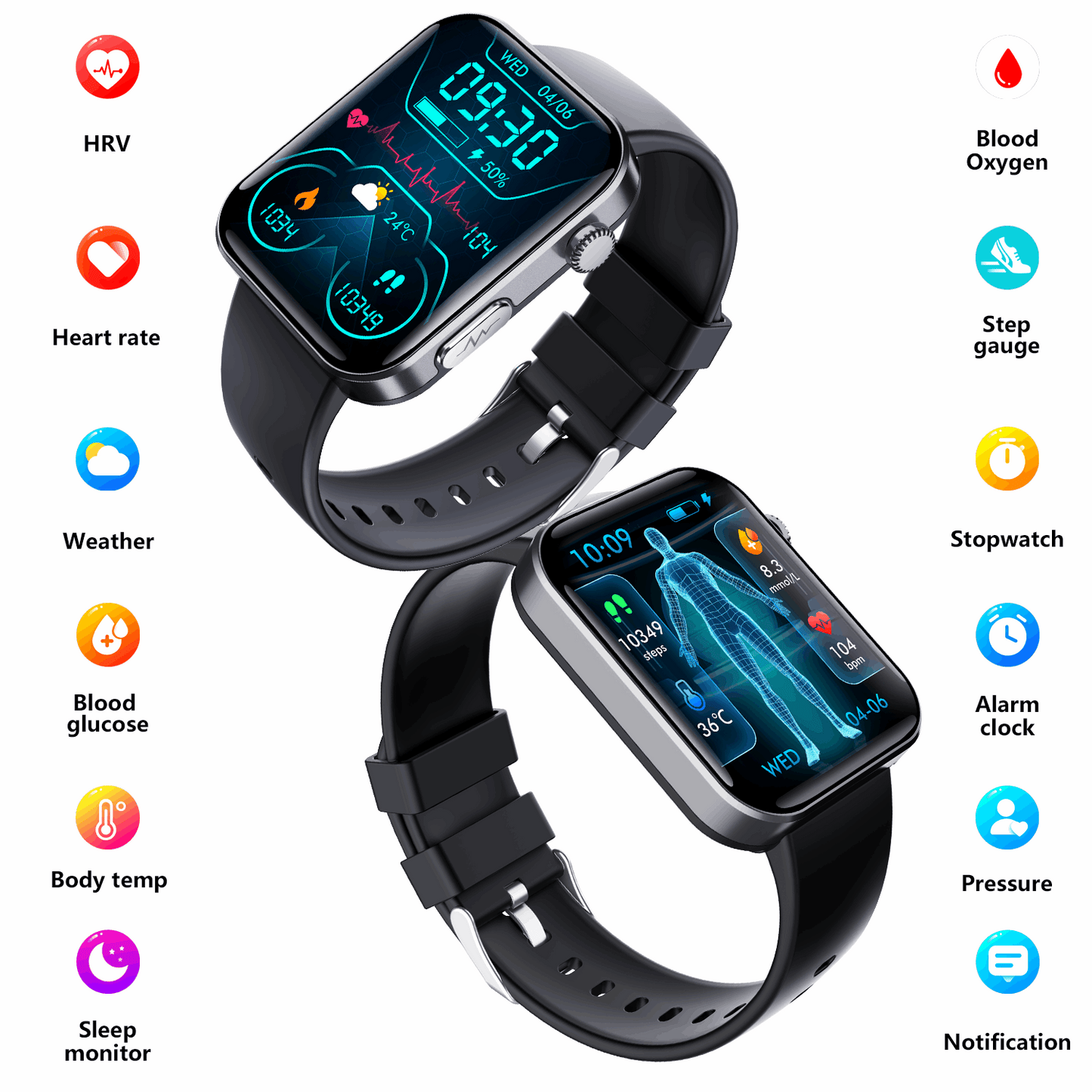 ETERNITY GPS Smart Watch – 2.1” Display, ECG Tracker, SOS Alarm, Voice Call & Waterproof Sport Watch