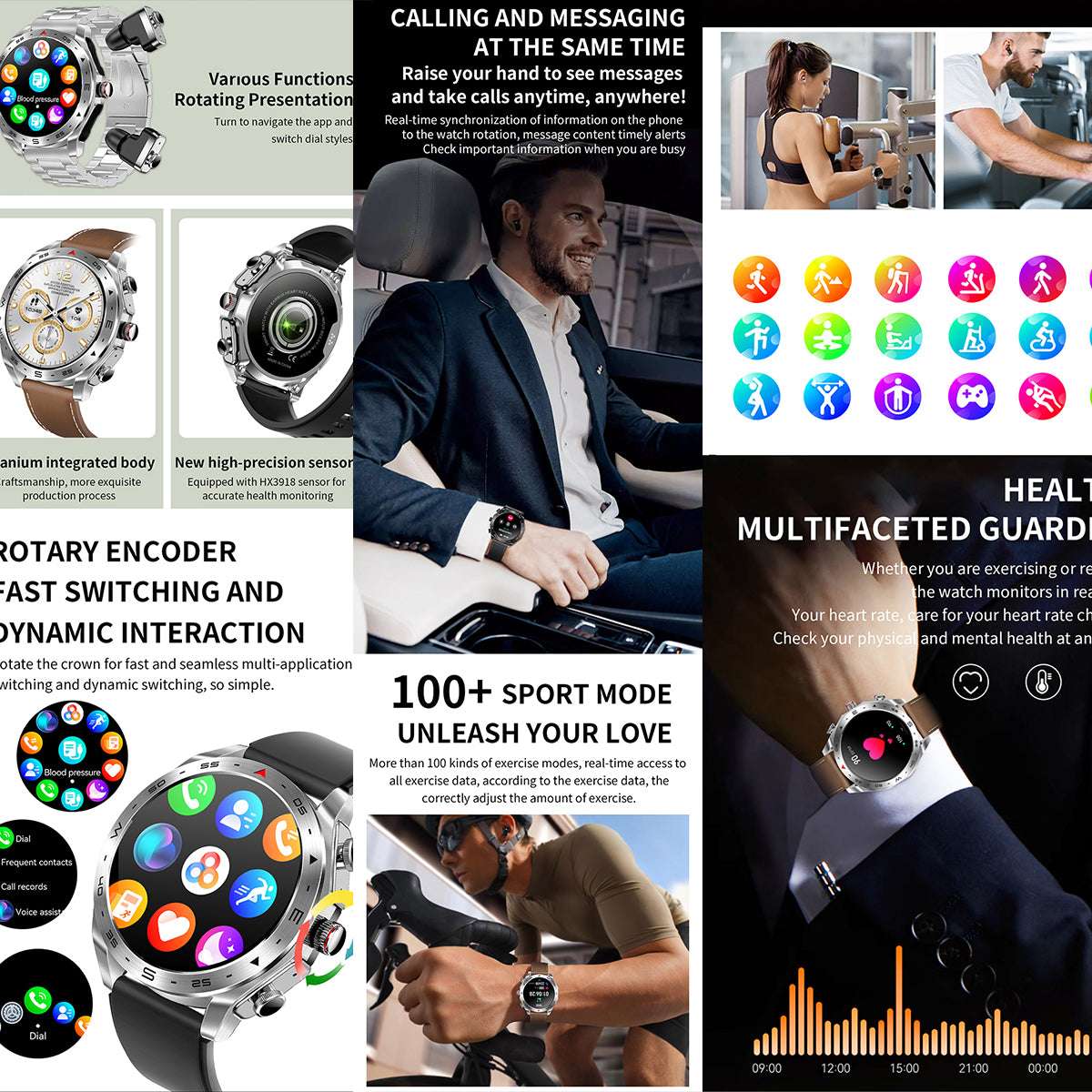 ETERNITY Round 2-in-1 TWS Smart Watch T95 – 1.52” IPS Outdoor Call & Music Sport Watch with Earbuds