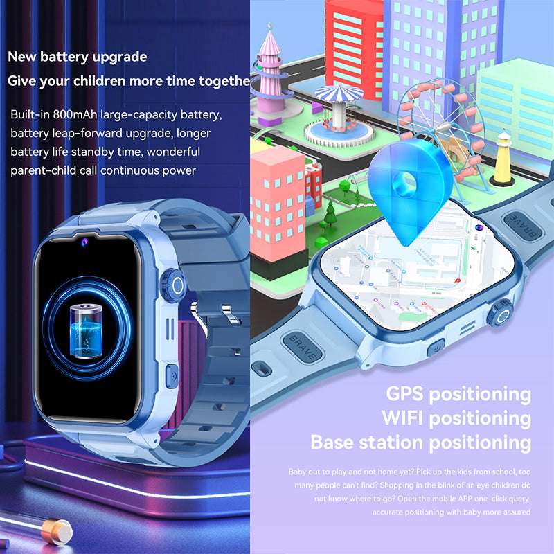ETERNITY 4G Kids Smart Watch with SIM Card – LBS Positioning, Video Call & SOS Emergency Alert