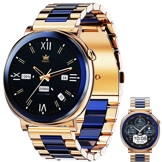 ETERNITY Fitness Smart Watch – 1.43” AMOLED, IP68 Waterproof, Heart Rate Monitor, Wireless Charging & Metal Business Design -