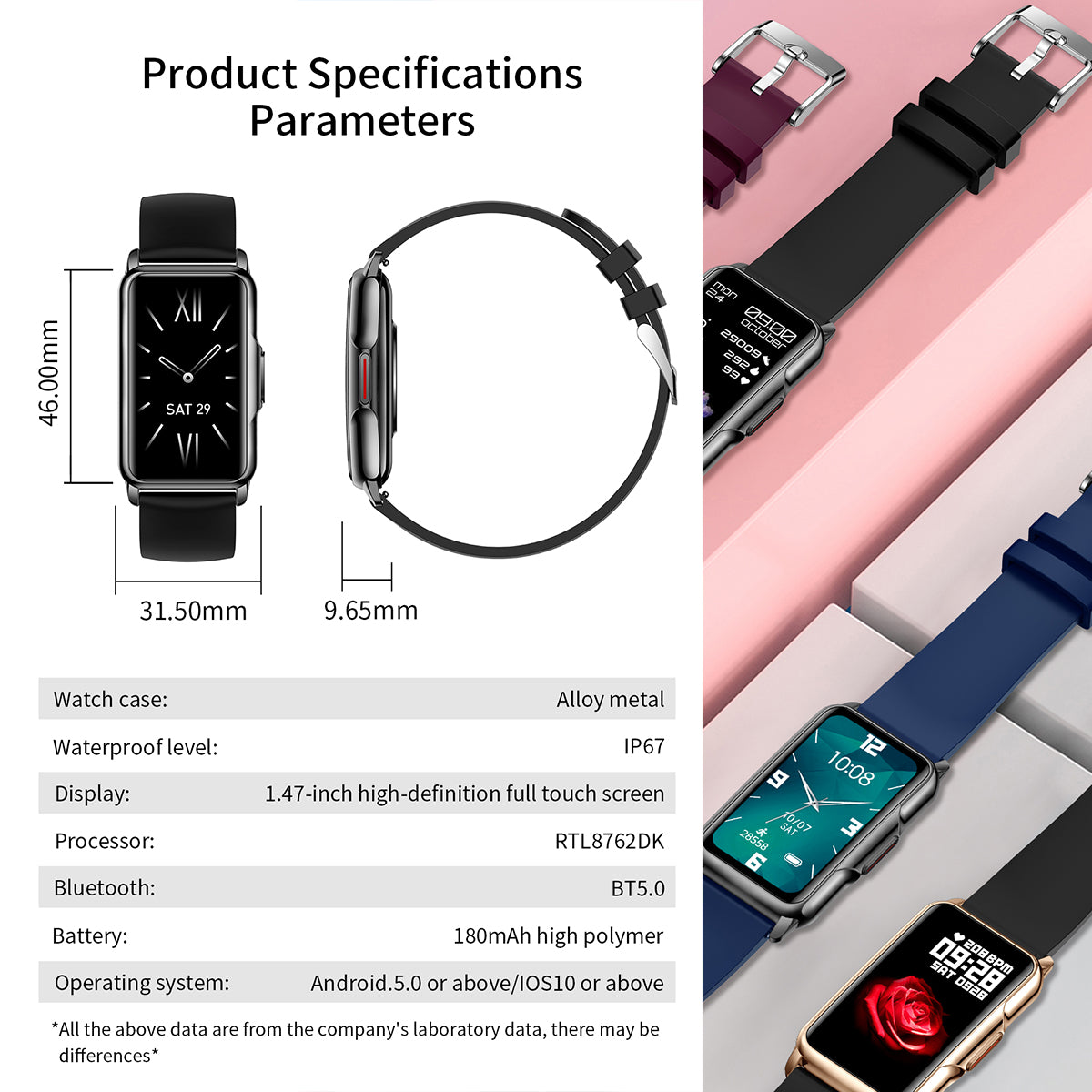 ETERNITY Fitness Smart Band – 1.47” TFT Screen, SpO₂ Monitor & Women’s Health Tracking - Fitness Tracker China Uncategorized