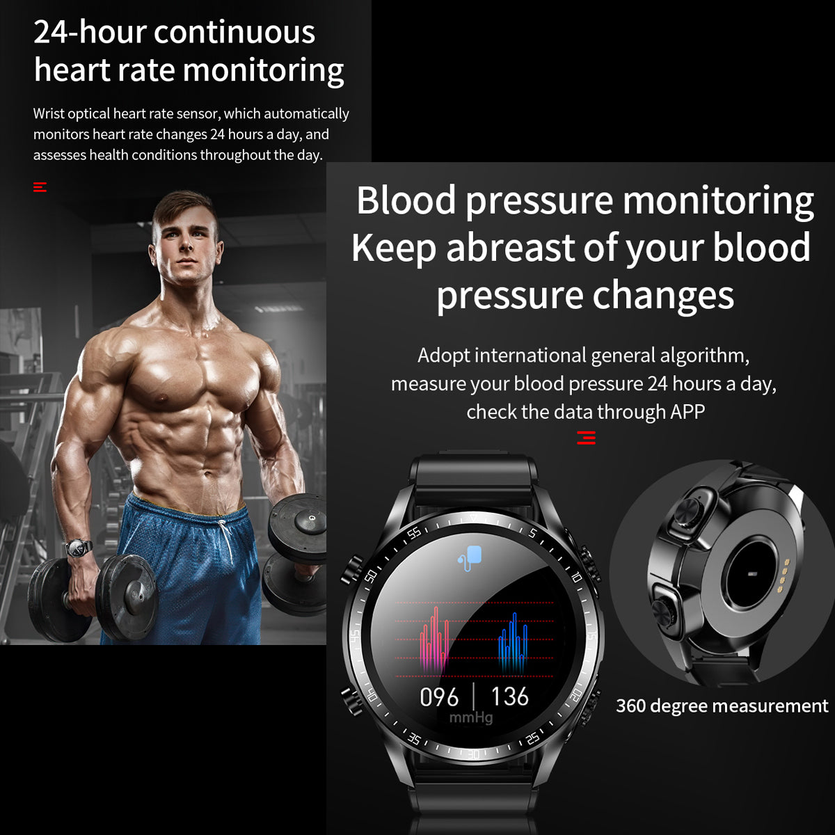 ETERNITY 2-in-1 Smartwatch with TWS Earphones – Heart Rate & Sleep Monitor, Waterproof Sport Watch for Men - Fitness Tracker