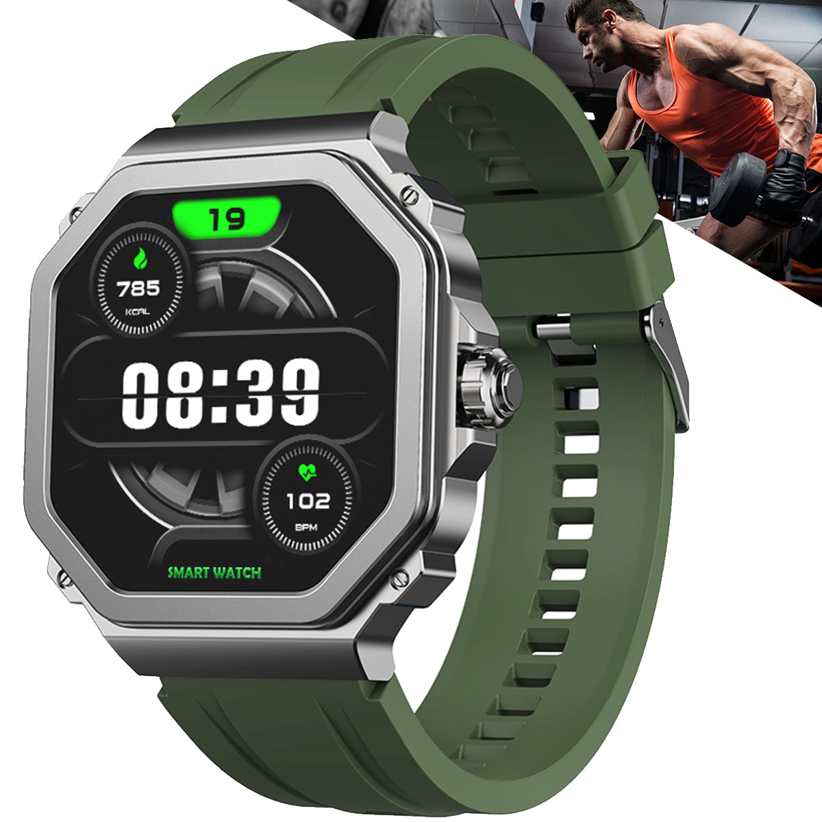 ETERNITY Talking Smart Watch Fitness Tracker – AMOLED Screen, Heart Rate, Oximetry & Blood Pressure Monitoring