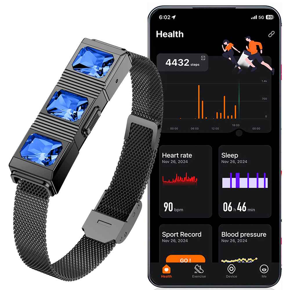 ETERNITY Smart Jewerly Fitness Tracker Bracelet – No Screen, 170 Workouts, Long Battery, Health Monitor - Fitness Tracker Chi