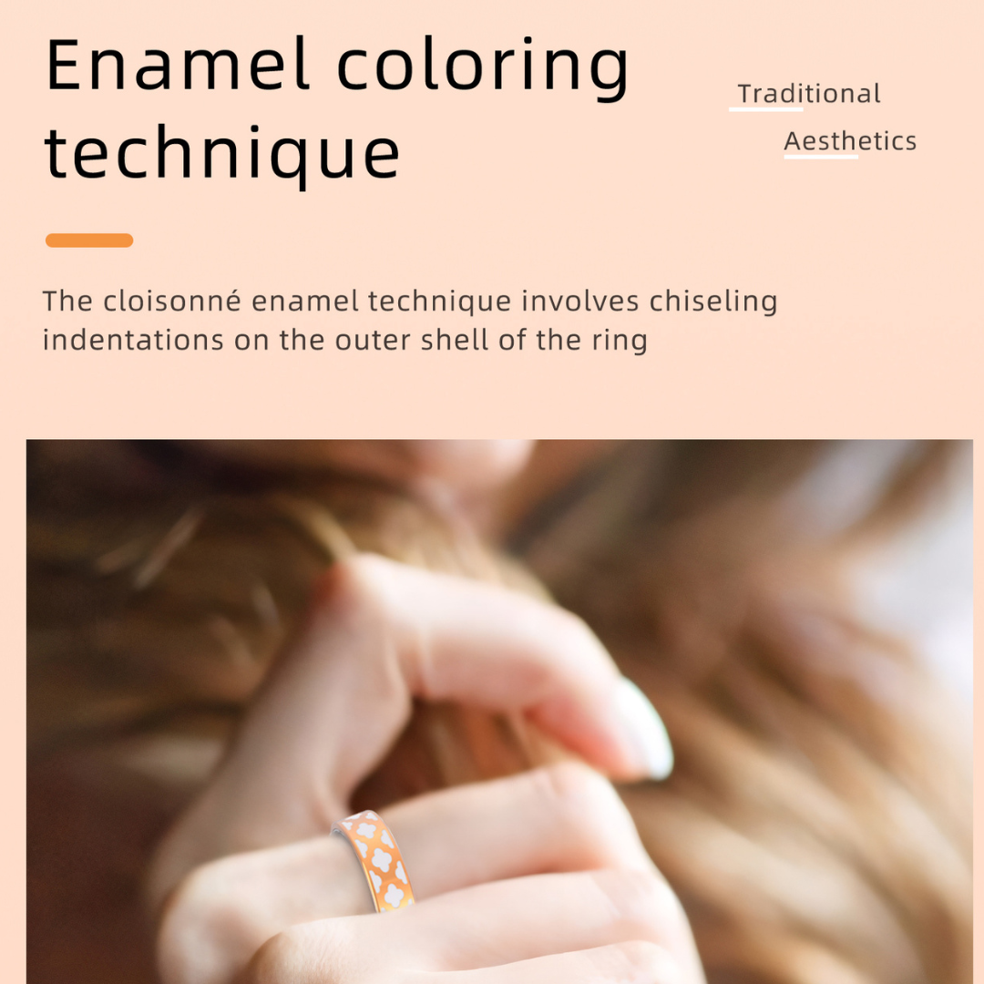 ETERNITY Clover Smart Ring – Clover Motifs, Four-Leaf Design, PPG Monitor, Health, Sleep & Activity Tracking, Fitness Tracker