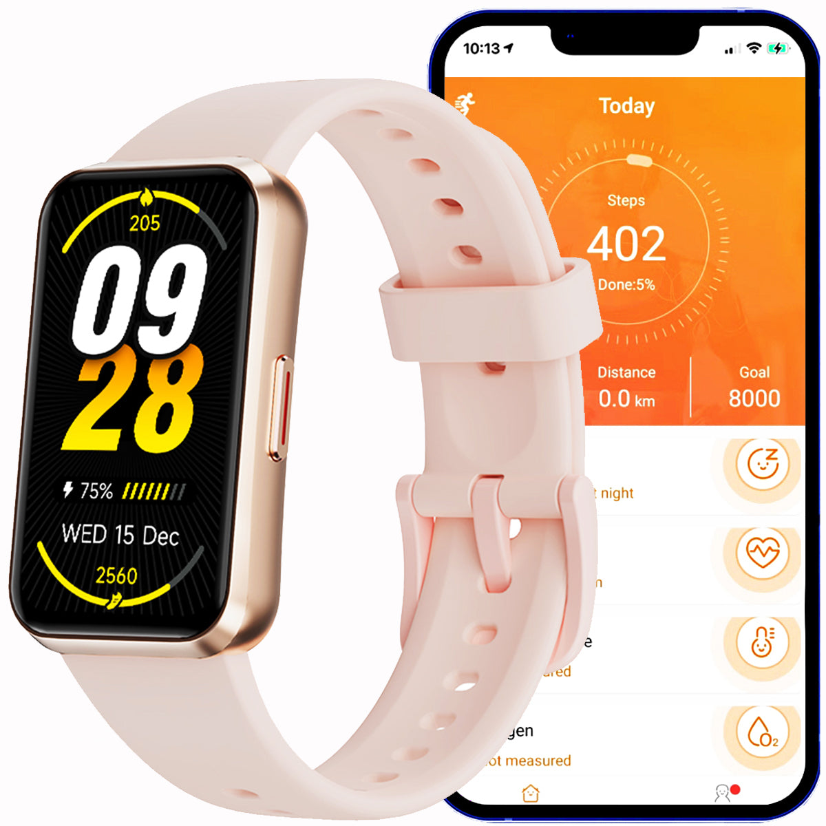 ETERNITY Health Fitness Smart Band – 1.47” Large Screen, Blood Pressure & Sleep Monitor