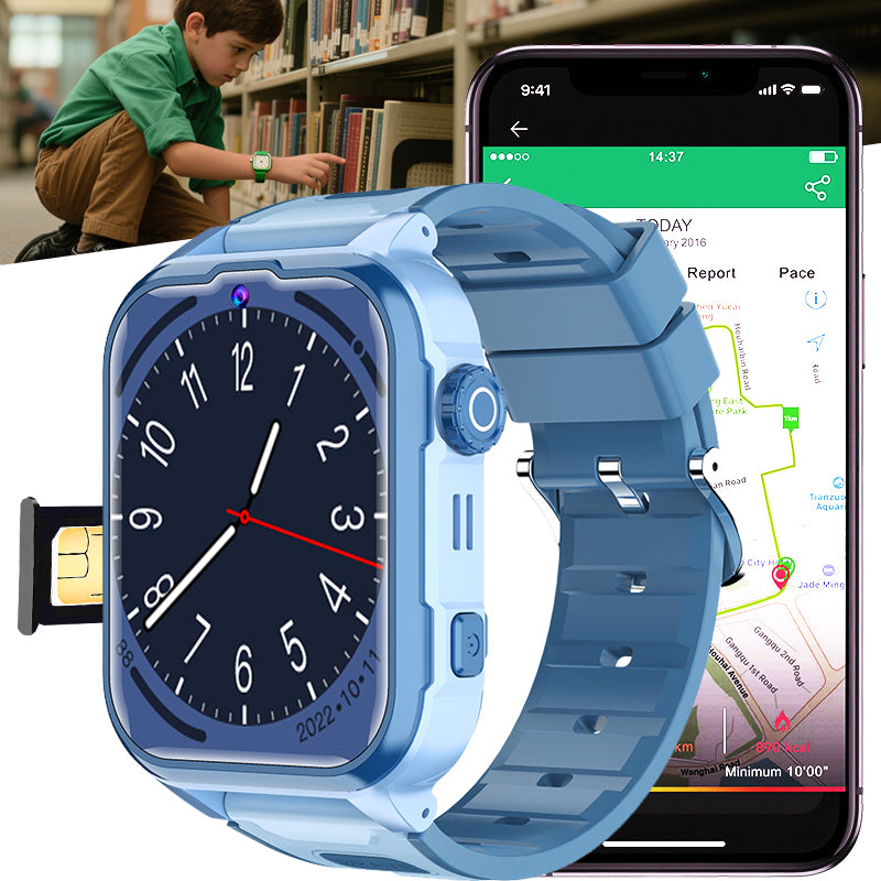 ETERNITY 4G Kids Smart Watch with SIM Card – LBS Positioning, Video Call & SOS Emergency Alert