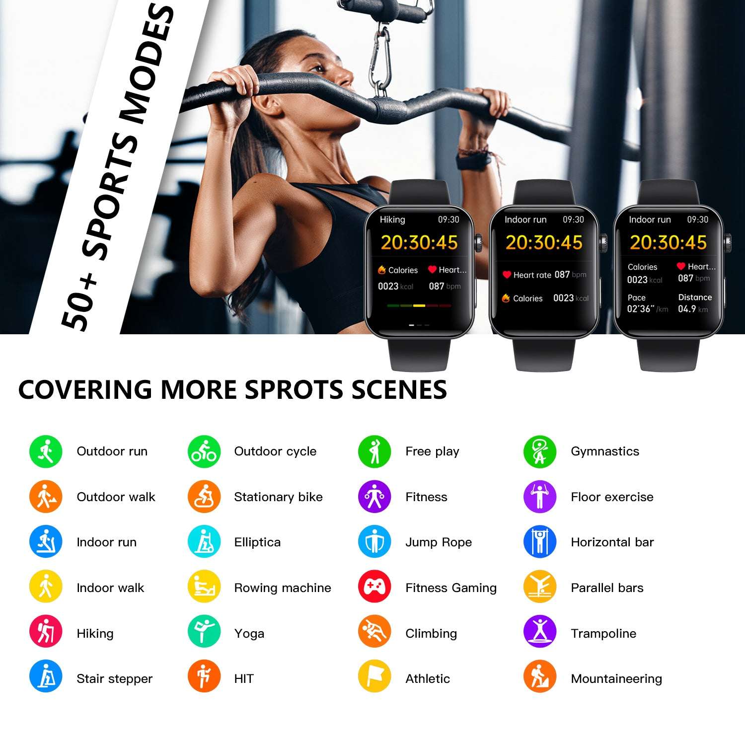 ETERNITY ECG Smart Watch – ECG Measurement, Touchscreen, Sport Health Monitoring & Compass, iOS Compatible - Fitness Tracker