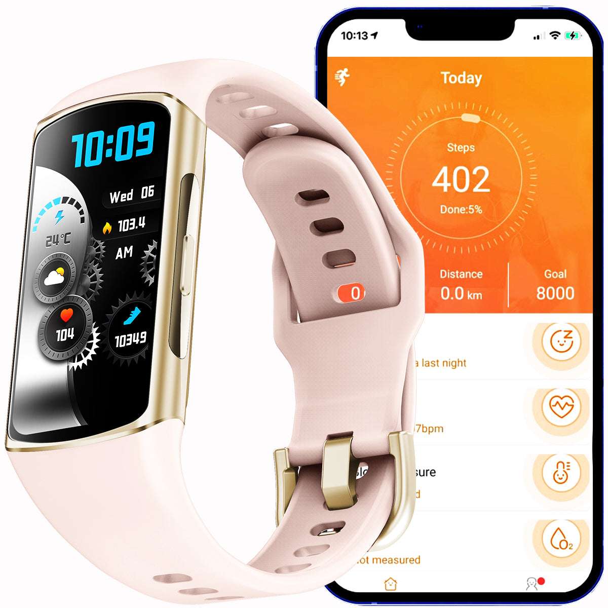 ETERNITY Sports AMOLED Fitbit Smart Band – 1.58” Display, BT Call, Heart Rate Monitor & IP67 Waterproof - Fitness Tracker Chi