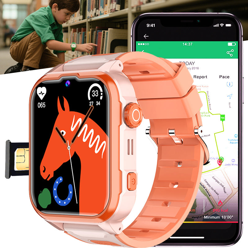 ETERNITY 4G Kids Smart Watch with SIM Card – LBS Positioning, Video Call & SOS Emergency Alert