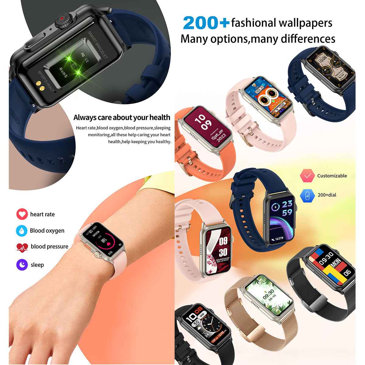 ETERNITY Fitbit Style Smart Band Fitness Tracker – LED, Heart Rate, Sleep, 100+ Sports - Fitness Tracker China Uncategorized