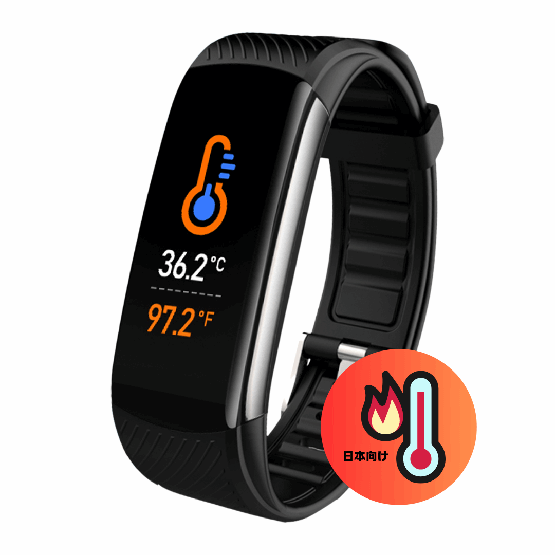 ETERNITY Heat Stroke Prevention Smart Bracelet 熱中対策ウォッ – Body Temperature, Heart Rate, Blood Pressure, SpO₂ & Sleep Monitoring with IP67 Waterproof