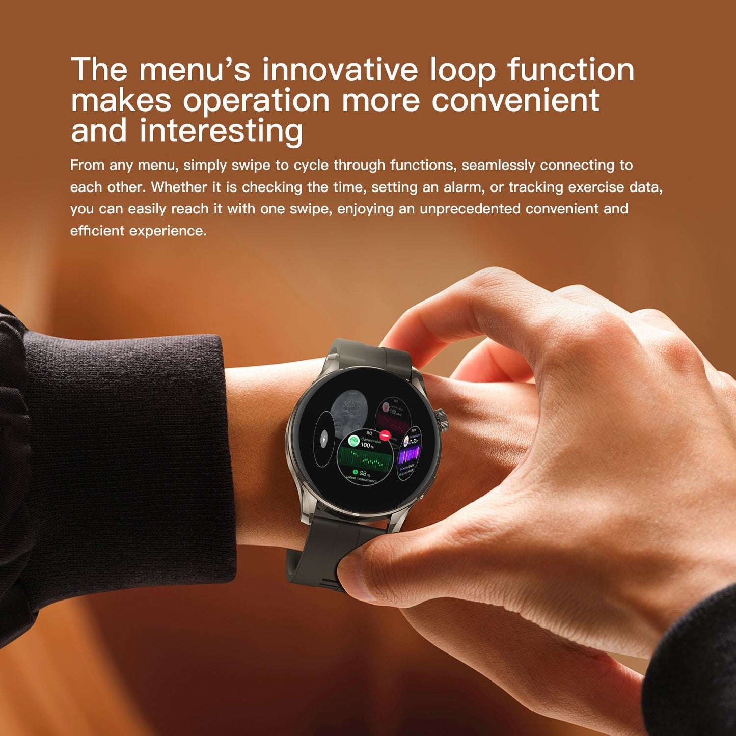 ETERNITY Real-Time Translation Smart Watch – Bluetooth Call, IP68 Waterproof & 230mAh Magnetic Charging