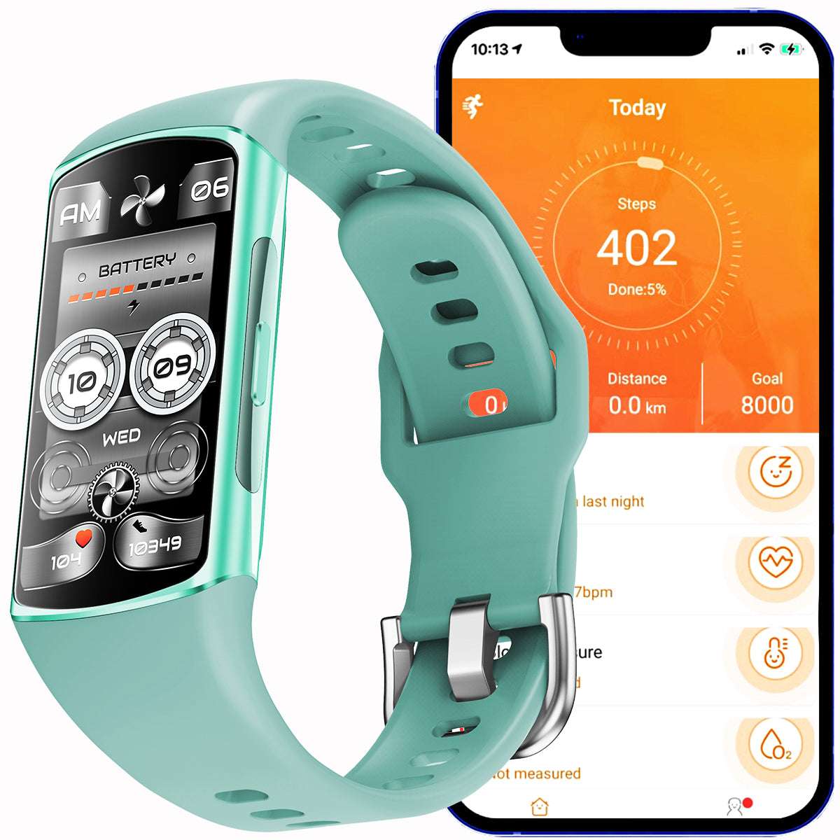 ETERNITY Sports AMOLED Smart Band – 1.58” Display, BT Call, Heart Rate Monitor & IP67 Waterproof