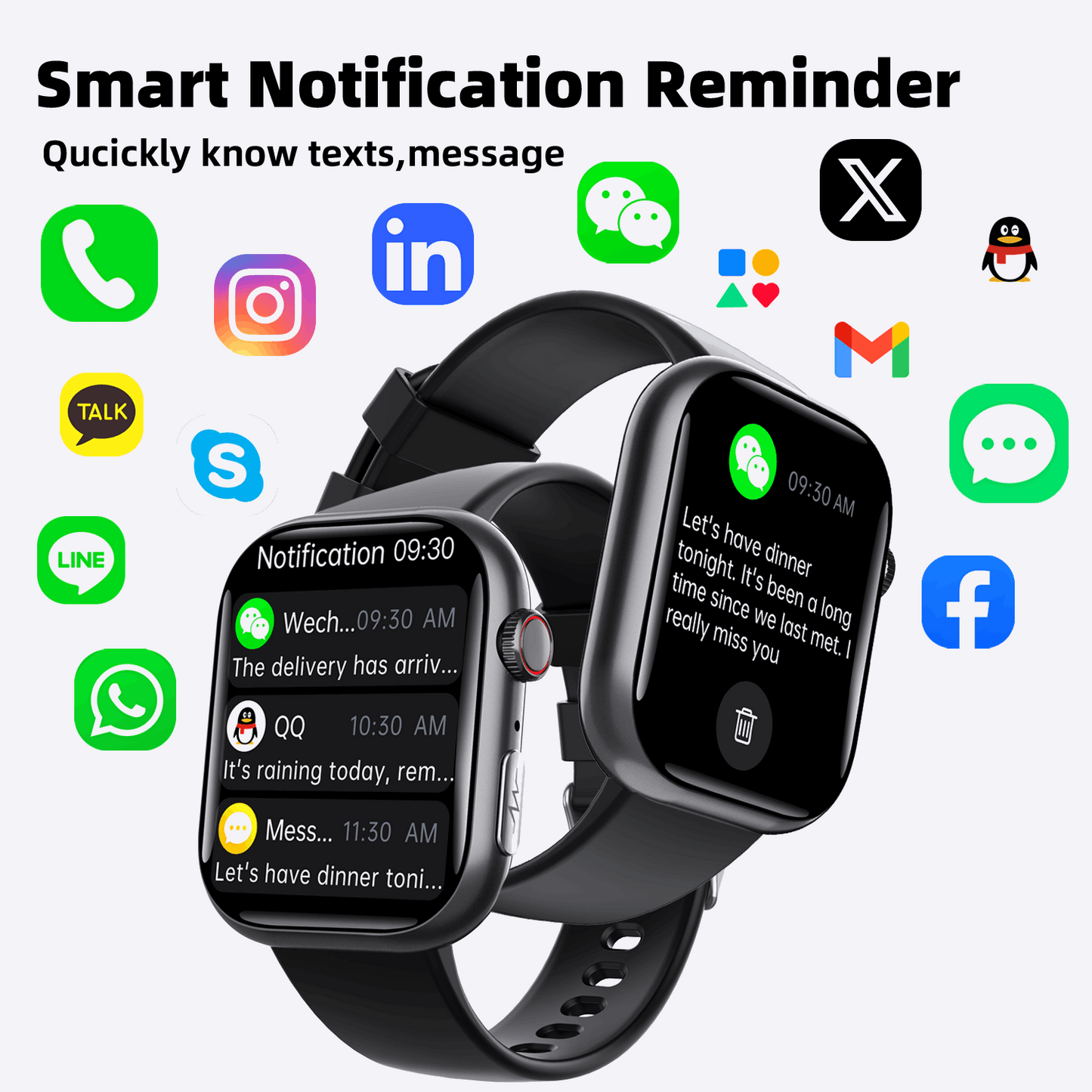 ETERNITY ECG Smart Watch – Heart Rate Monitor, Fall Alarm, Call & Music Features, IP67 Waterproof, iOS Compatible