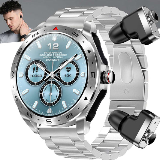 ETERNITY Round 2-in-1 TWS Smart Watch T95 – 1.52” IPS Outdoor Call & Music Sport Watch with Earbuds - Fitness Tracker China U