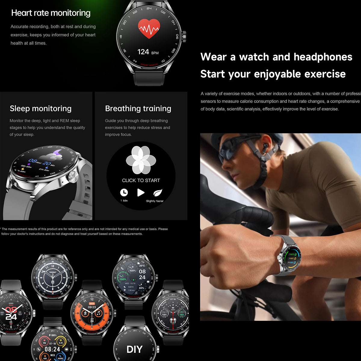 ETERNITY Smart Watch with Earbuds – TFT Screen, 20 Sports Modes & Custom Dial, Bluetooth Call & Weather Alerts