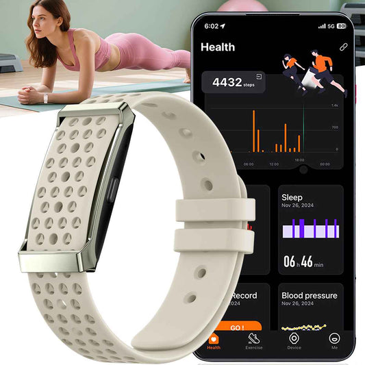 ETERNITY Whoop Band Style Screenless Fitness Tracker Double Asym bar – Heart Rate, Blood Pressure, SpO₂ & Sleep Monitoring -