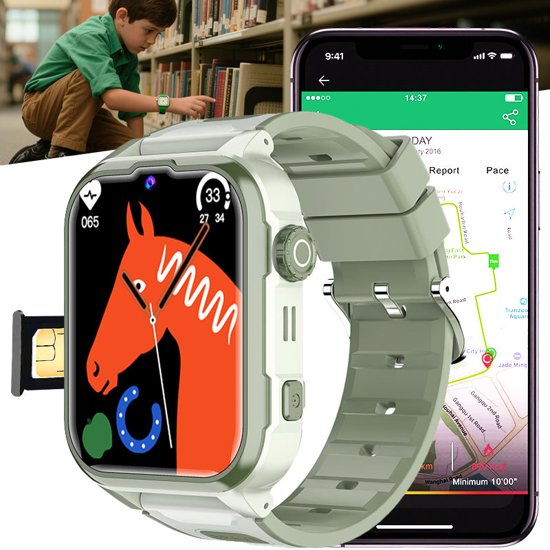 ETERNITY 4G Kids Smart Watch with SIM Card – LBS Positioning, Video Call & SOS Emergency Alert
