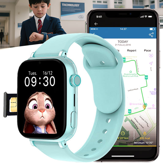 ETERNITY 4G Kids Smart Watch with SIM Card – GPS Positioning, SOS Alarm, Call Function & Camera with Flashlight - Fitness Tra