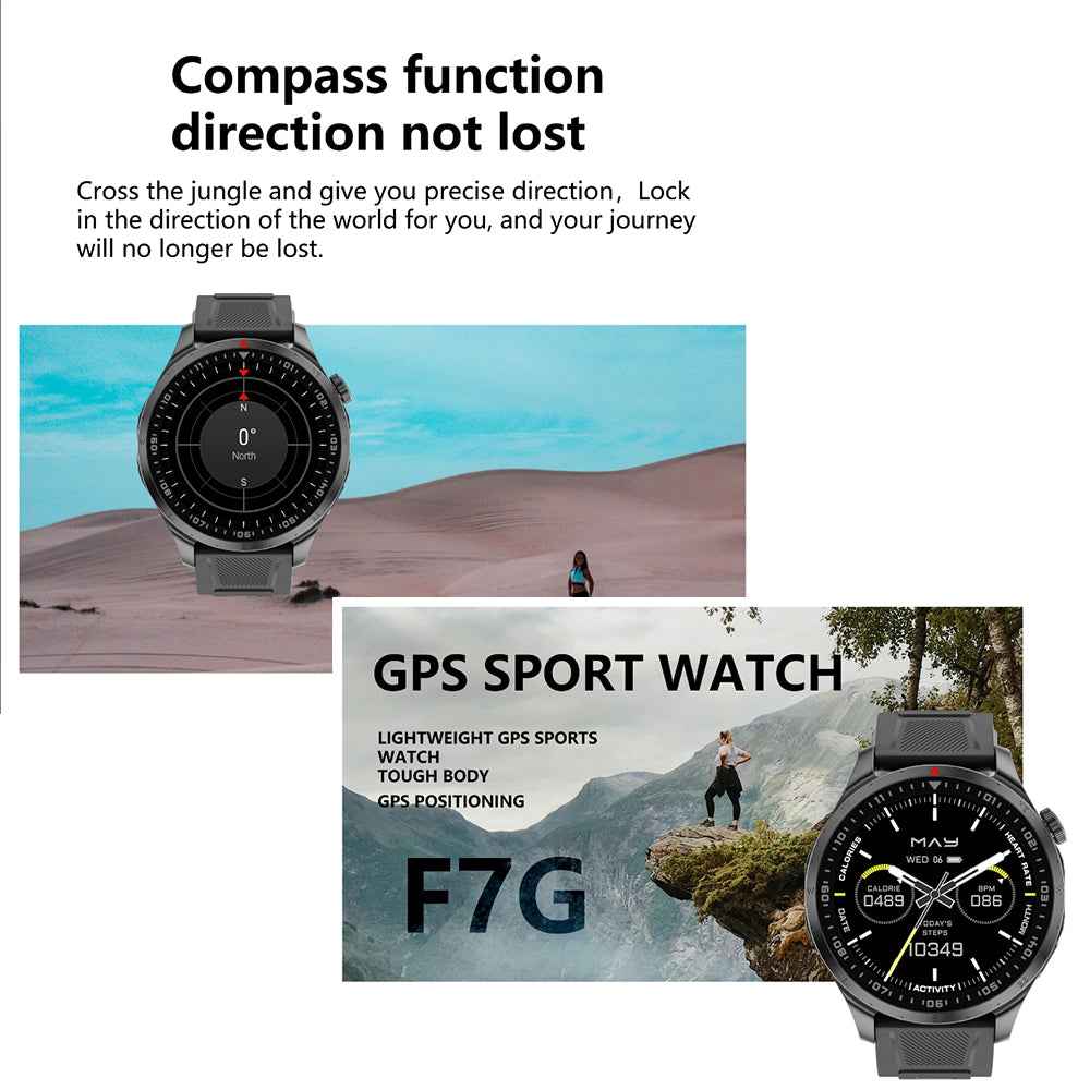 ETERNITY GPS Fitness Tracker Rugged Outdoor Smart Watch with Compass, AMOLED Screen & Offline Navigation - Fitness Tracker Ch