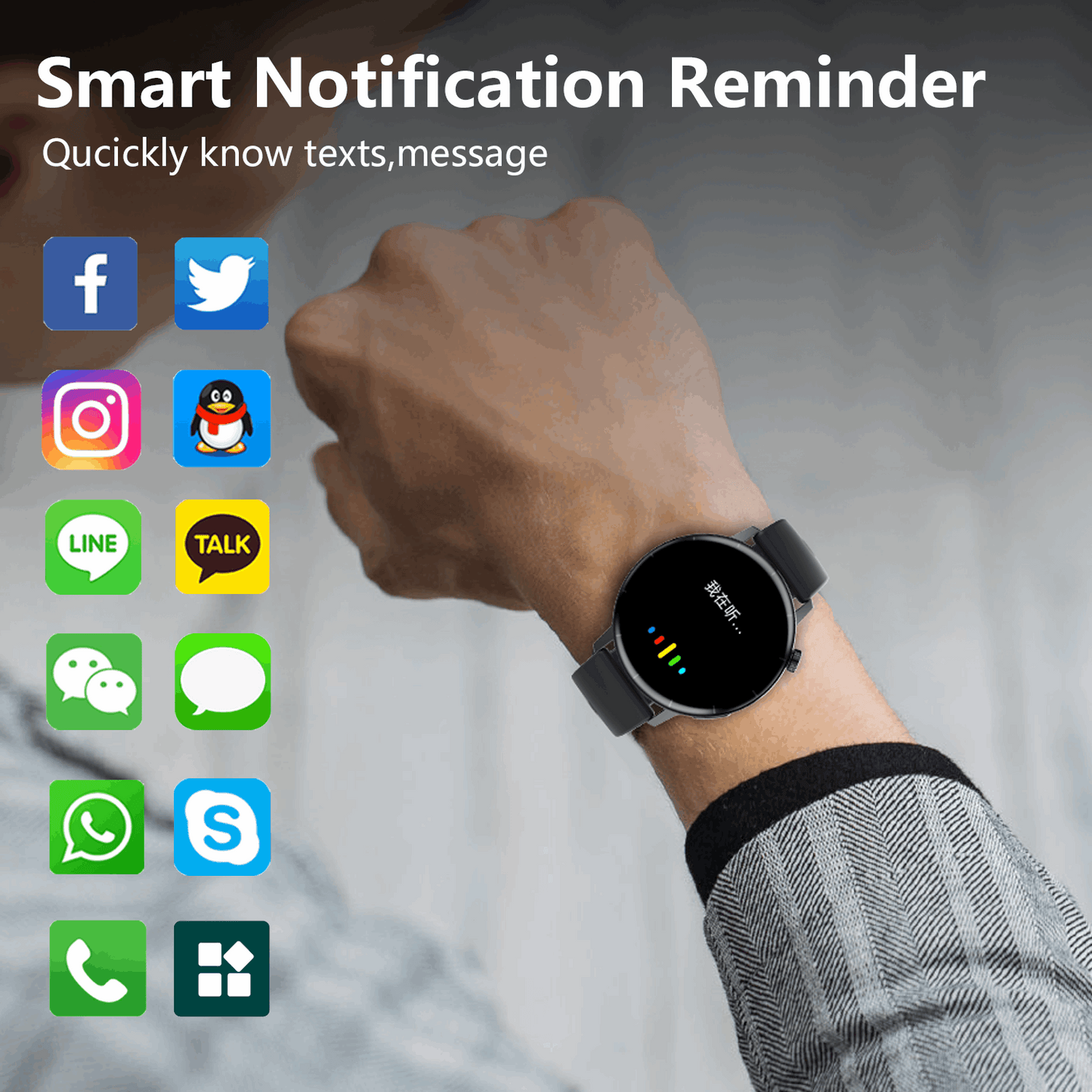 ETERNITY Health ECG Smart Watch – Heart Rate, Blood Oxygen, ECG Monitoring & Message Push