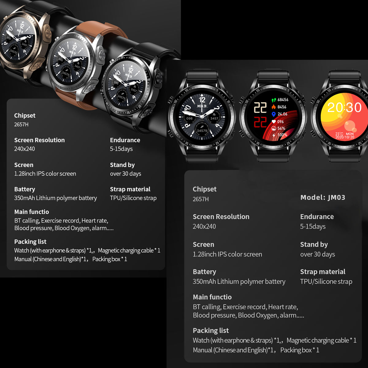 ETERNITY 2-in-1 Smartwatch with TWS Earphones – Heart Rate & Sleep Monitor, Waterproof Sport Watch for Men - Fitness Tracker