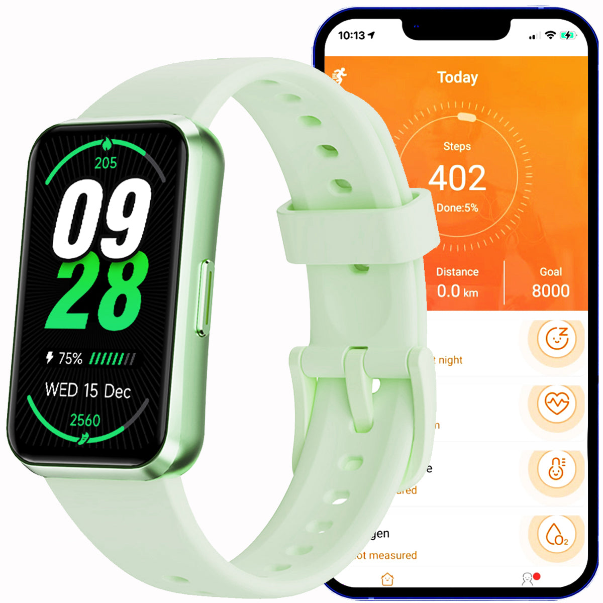 ETERNITY Health Fitness Smart Band – 1.47” Large Screen, Blood Pressure & Sleep Monitor