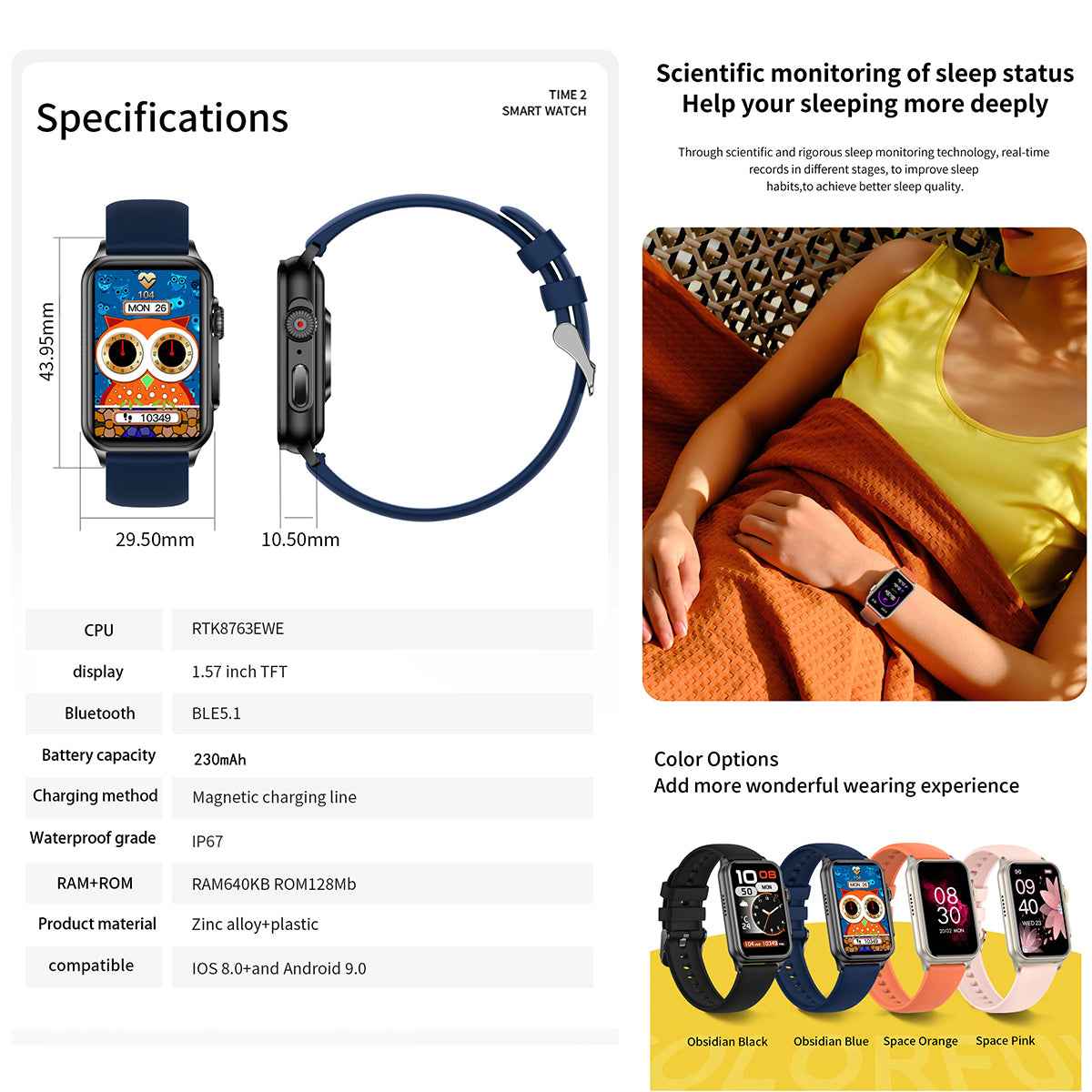 ETERNITY Fitbit Style Smart Band Fitness Tracker – LED, Heart Rate, Sleep, 100+ Sports - Fitness Tracker China Uncategorized