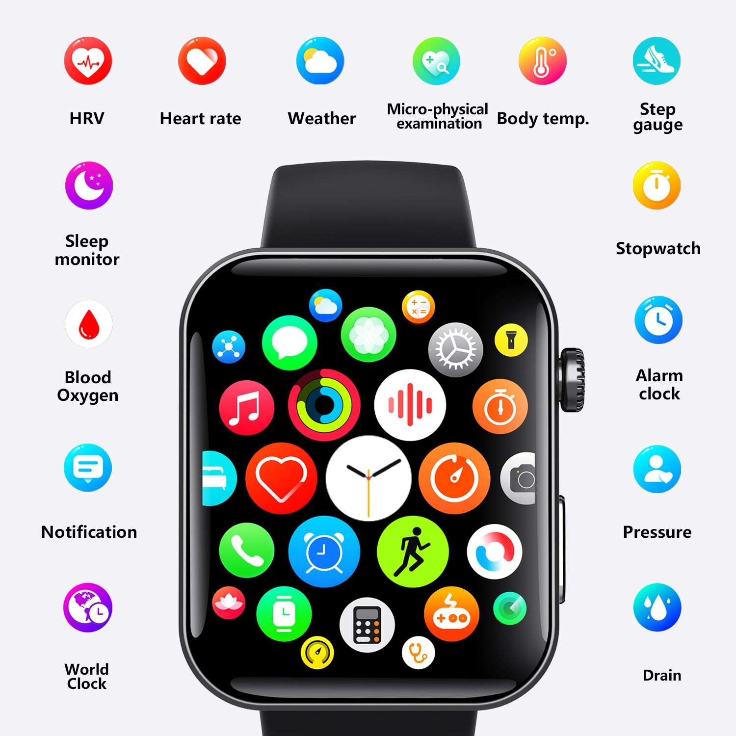 ETERNITY ECG Smart Watch – ECG Measurement, Touchscreen, Sport Health Monitoring & Compass, iOS Compatible - Fitness Tracker