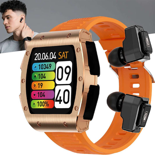 ETERNITY 2-in-1 TWS Earbuds Smart Watch – 1.91” Display, Blood Oxygen & IP67 Waterproof Sports Watch for Men - Fitness Tracke