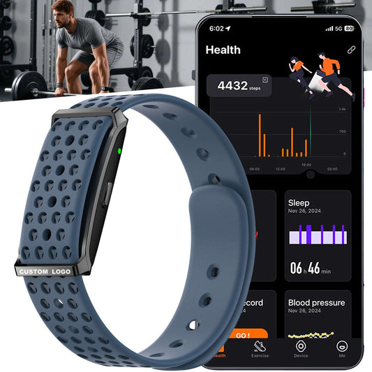 ETERNITY Whoop Band Style Slim Double-Bar No Screen Fitness Tracker - 1ATM Waterproof, Heart Rate Monitor & Activity Tracking