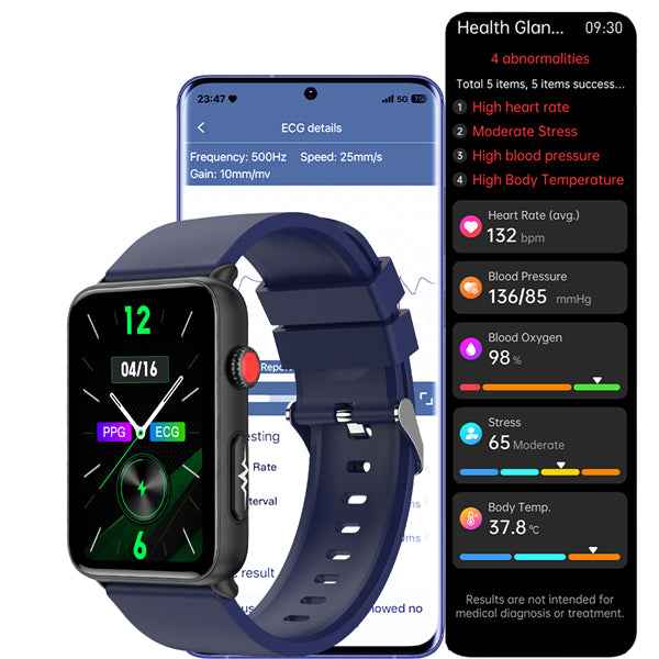 ETERNITY Fitbit Style ECG Fitness Tracker Health Smart Watch with Bluetooth Call, AI Body Fat & Health Analysis - Fitness Tra