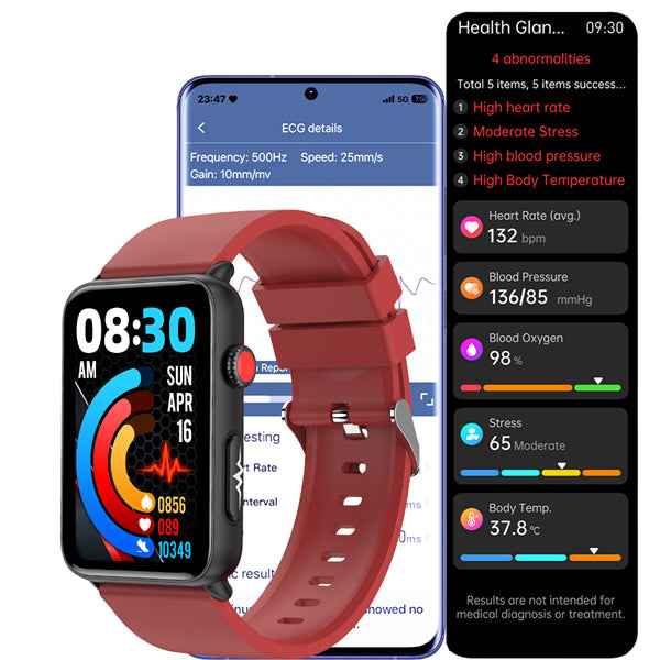 ETERNITY Fitbit Style ECG Fitness Tracker Health Smart Watch with Bluetooth Call, AI Body Fat & Health Analysis - Fitness Tra