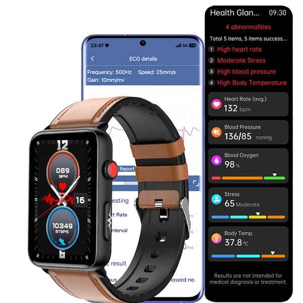 ETERNITY Fitbit Style ECG Fitness Tracker Health Smart Watch with Bluetooth Call, AI Body Fat & Health Analysis - Fitness Tra