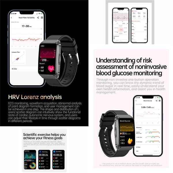 ETERNITY Fitbit Style ECG Fitness Tracker Health Smart Watch with SOS Call, BP & Emotion 24/7 Monitoring - Fitness Tracker Ch