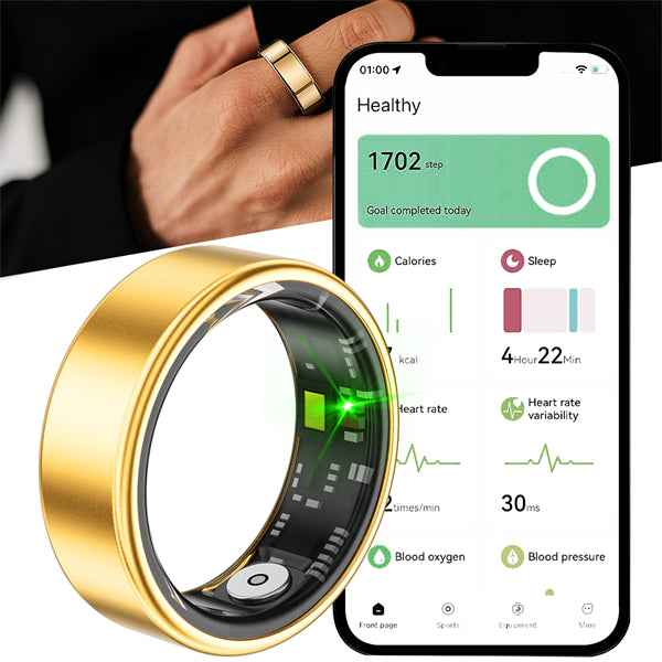 ETERNITY Fitness Tracker Smart Ring – 5ATM Waterproof with AI Analysis Vital Health Metrics, Sports Modes - Fitness Tracker C
