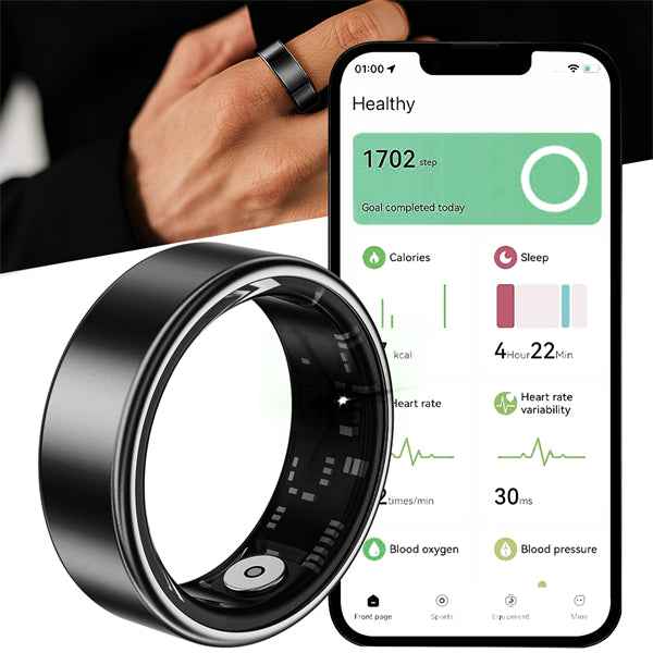 ETERNITY Fitness Tracker Smart Ring – 5ATM Waterproof with AI Analysis Vital Health Metrics, Sports Modes - Fitness Tracker C