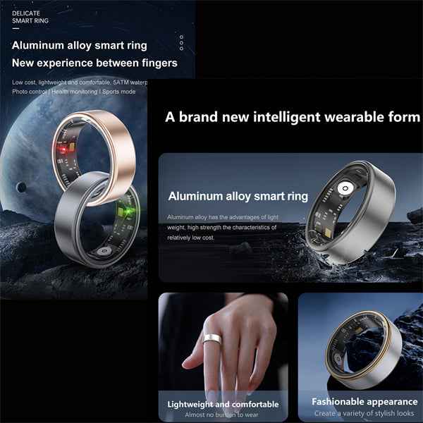 ETERNITY Fitness Tracker Smart Ring – 5ATM Waterproof with AI Analysis Vital Health Metrics, Sports Modes - Fitness Tracker C