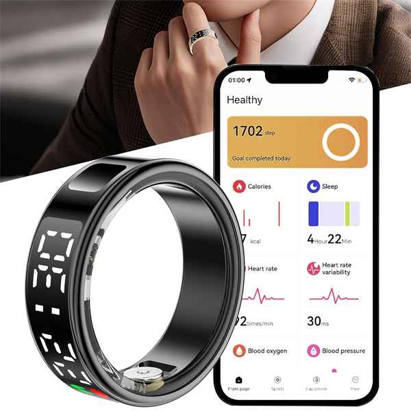 ETERNITY Smart Screen Ring Fitness Tracker with Digital Display & Health Features - Fitness Tracker China Uncategorized (Imag