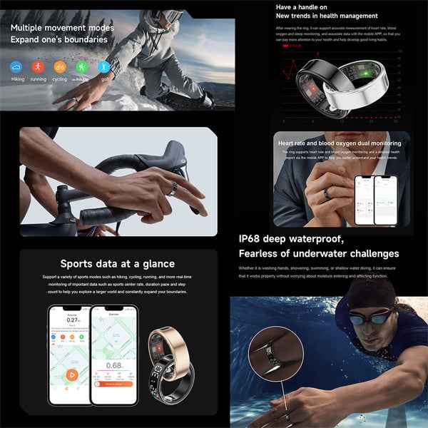 ETERNITY Smart Screen Ring Fitness Tracker with Digital Display & Health Features - Fitness Tracker China Uncategorized (Imag