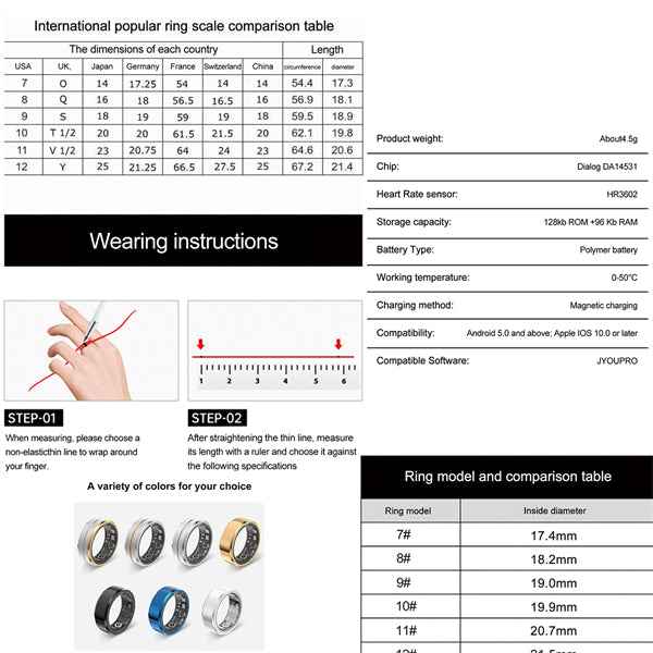 ETERNITY Waterproof NFC Smart Ring Fitness Tracker – Heart Rate, Sleep & Sports Modes - Fitness Tracker China Uncategorized (